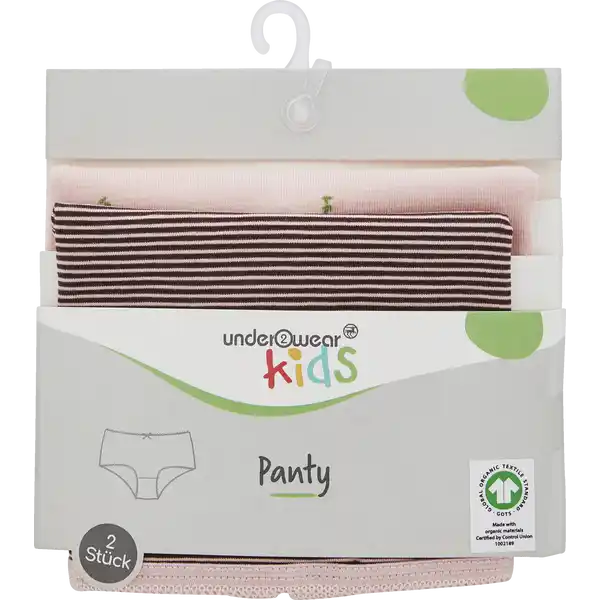 2er-Pack Mäd. Panty Blume 122 / 128 GOTS