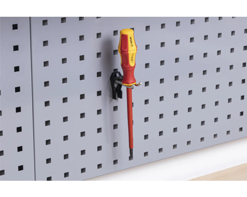 Dubbele haak Industrieel 60 x 27 x 79 mm zwart, 3 st.