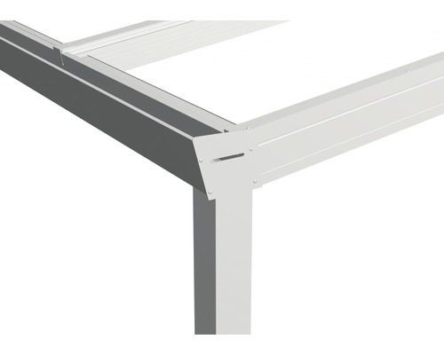 Legend terrasoverkapping met helder polycarbonaat, 300x200 cm, wit