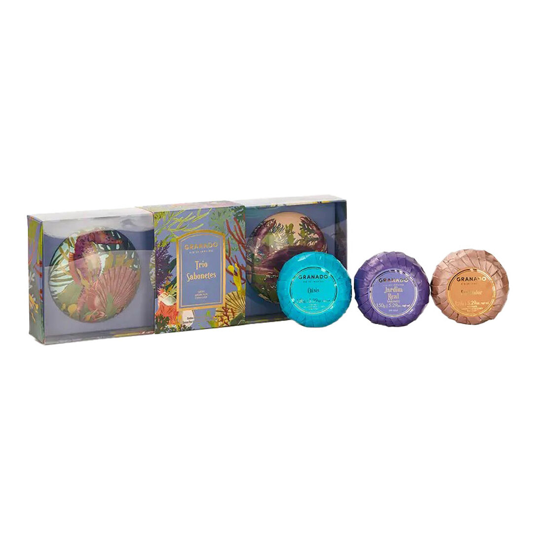 Deep-Sea Wonders Trio Bolas de Natal Sabonetes Fundo do Mar - 450gr