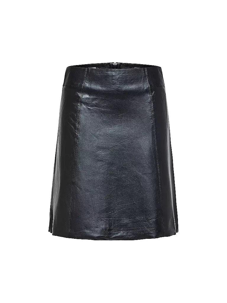 SELECTED FEMME Lederrock schwarz