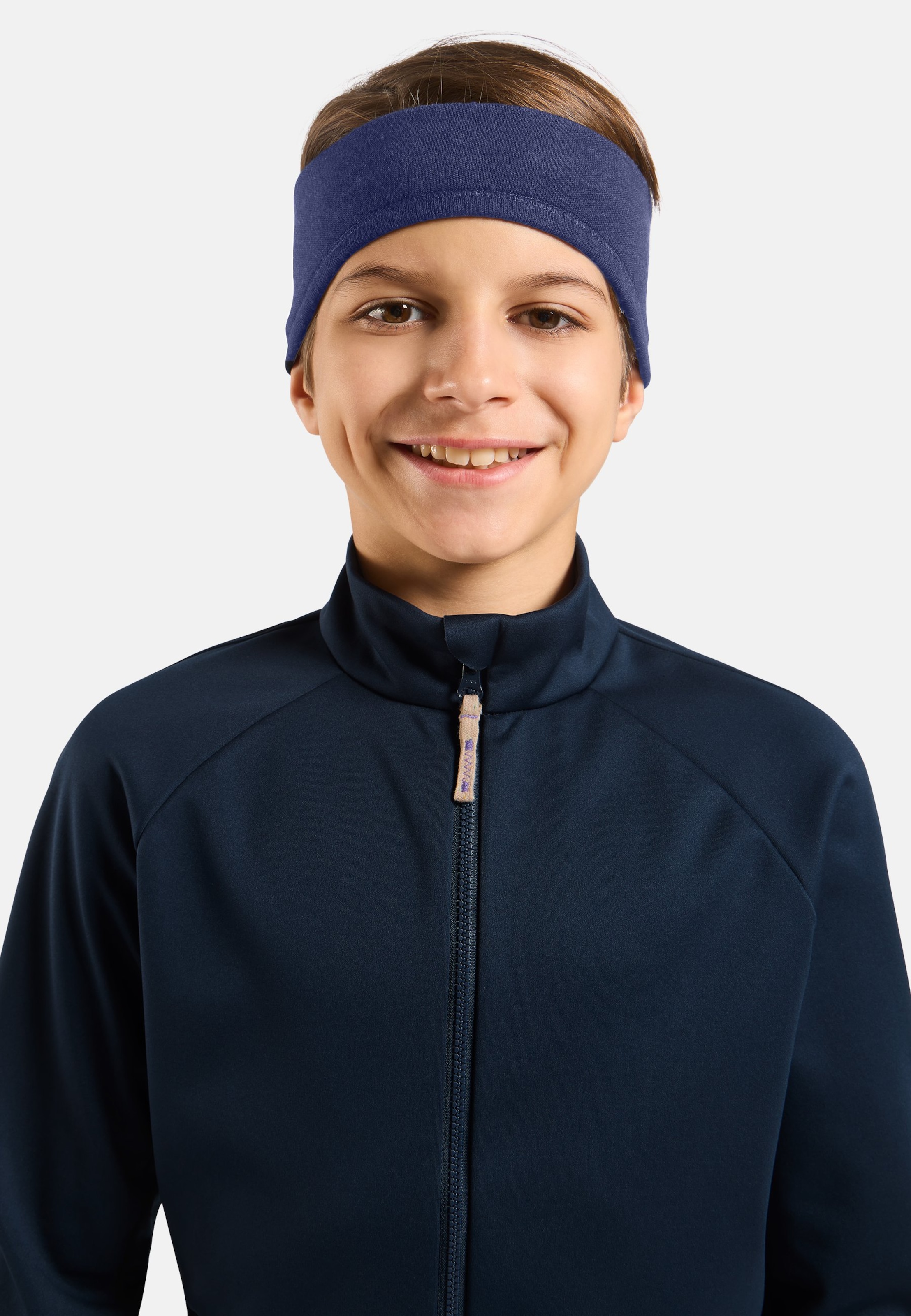 Adventurer Merino Warm Stirnband für Kinder in Skipper Blue