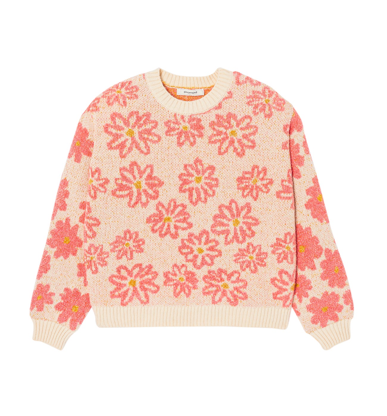 Pull à fleurs Femme - Imprimé rose