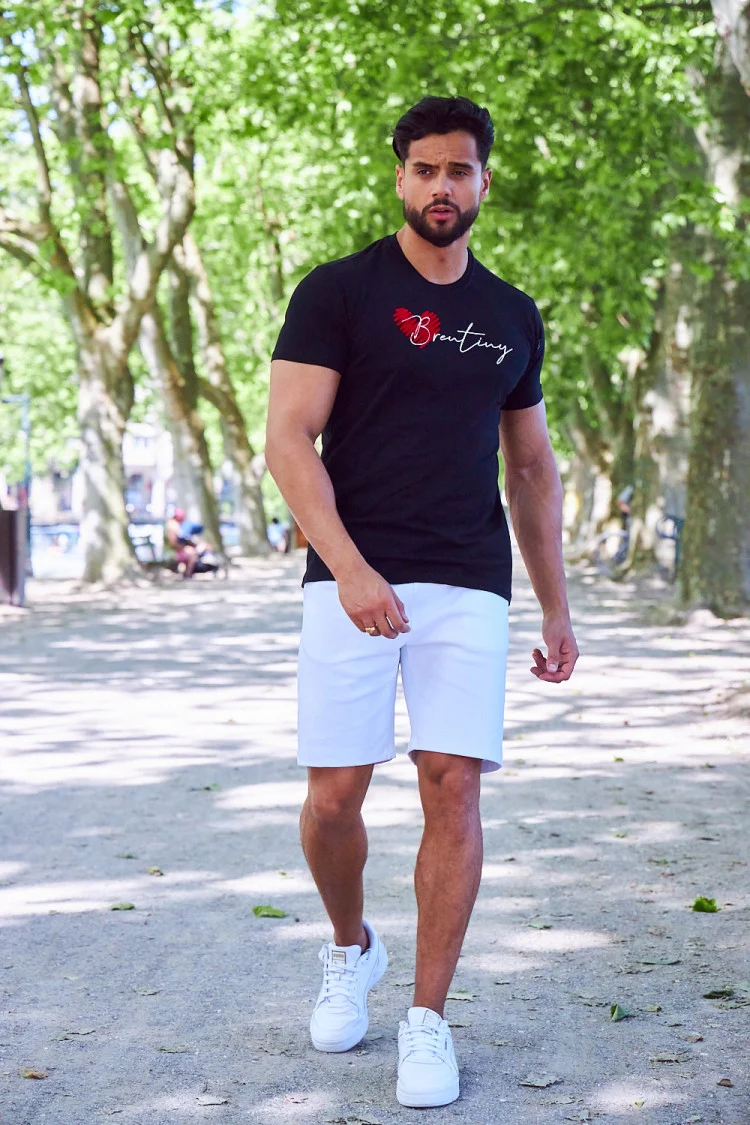 Tshirt basique à logo Brentiny noir