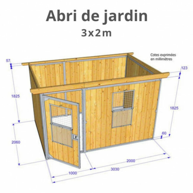 Abri de jardin en bois Rustica Garden