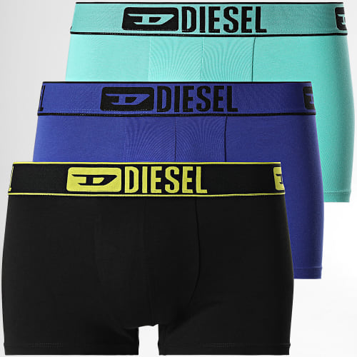 Lot De 3 Boxers Damien Bleu Roi Turquoise Noir