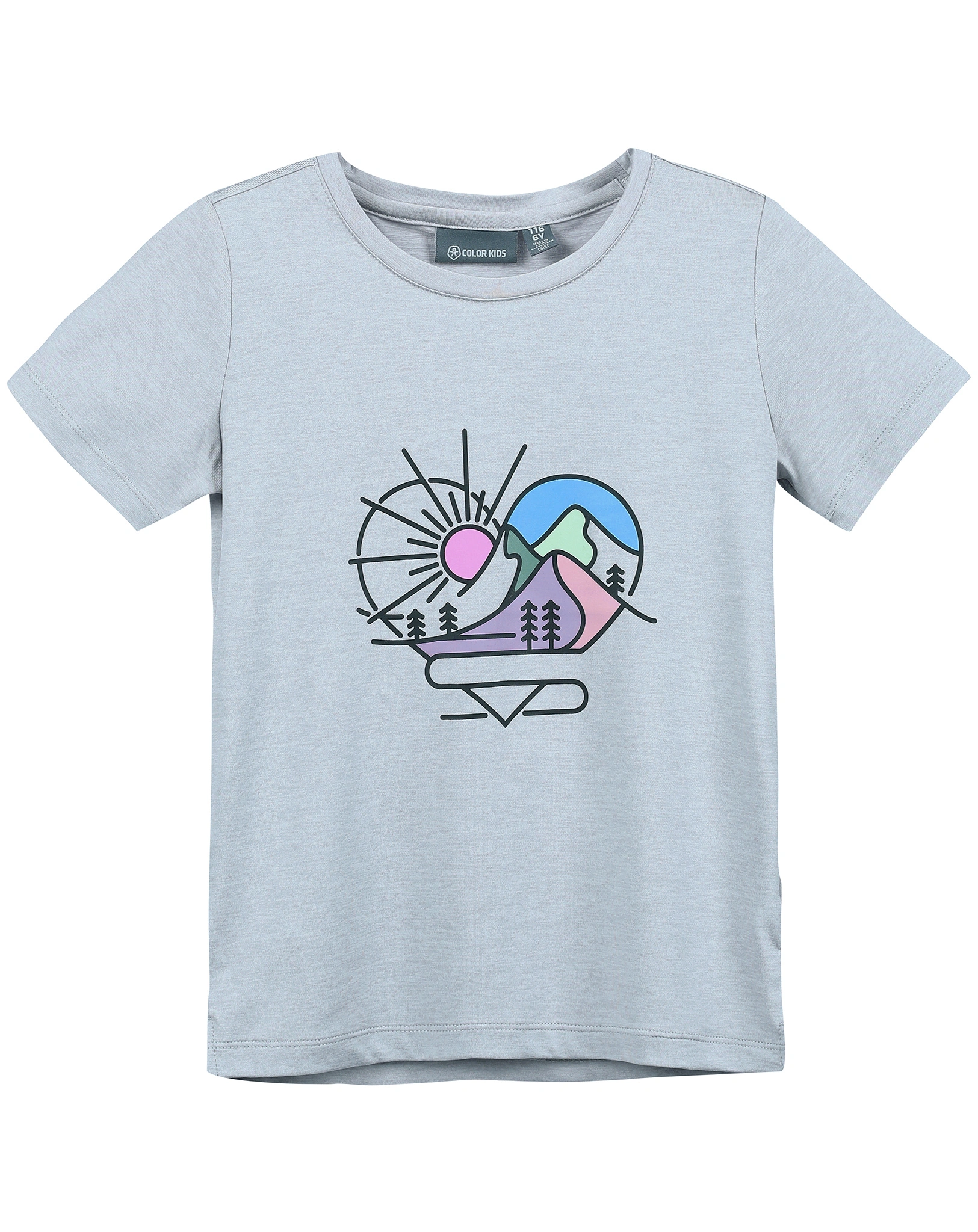 T-Shirt MOUNTAIN HEART in blaugrau