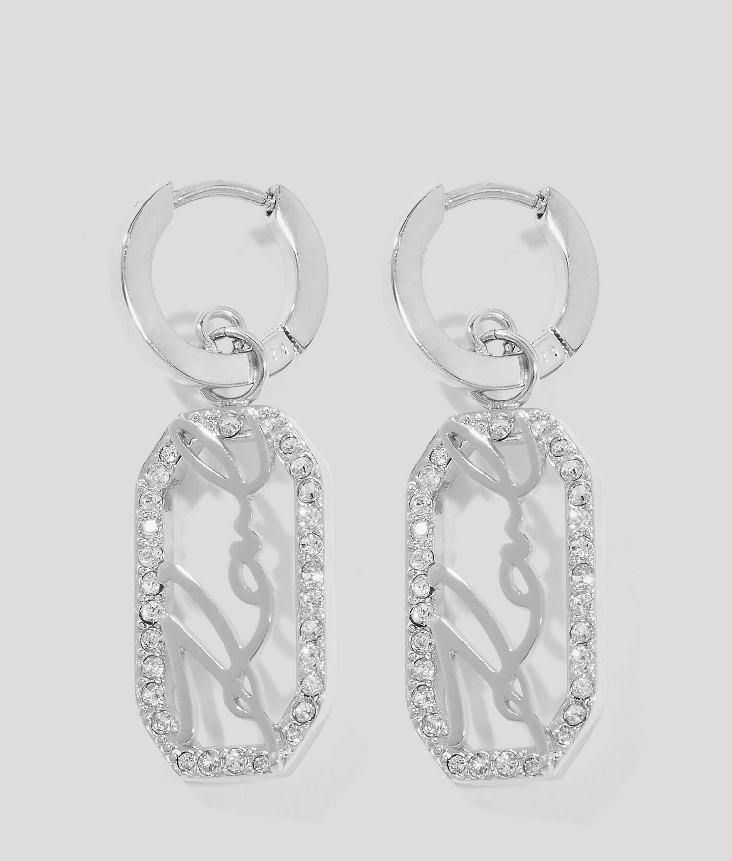 Boucles d'oreilles pendantes KARL Signature - Argent