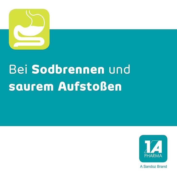 Pantoprazol – 1 A Pharma® 20 mg Zur Behandlung von Sodbrennen, 14 St