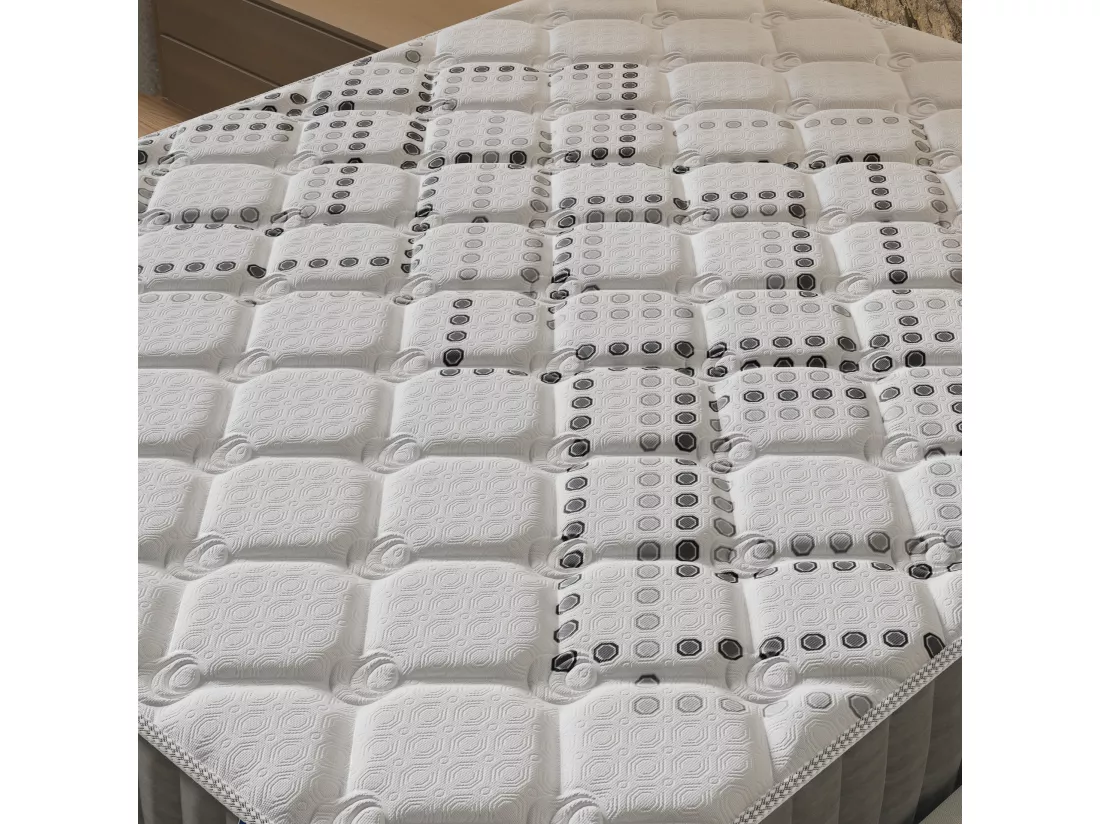 Ensemble Matelas + Lit Avec Tête De Lit 140x190 Cm, Eliha 20cm D’épaisseur Mousse Haute Densité