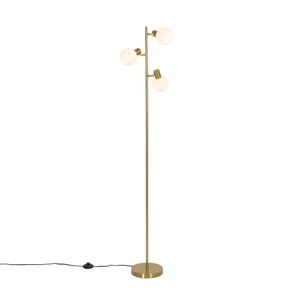 Qazqa vloerlampen anouk goudkleurig e14