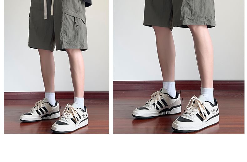 Breeson - Hoge taille, effen, wijde cargoshorts