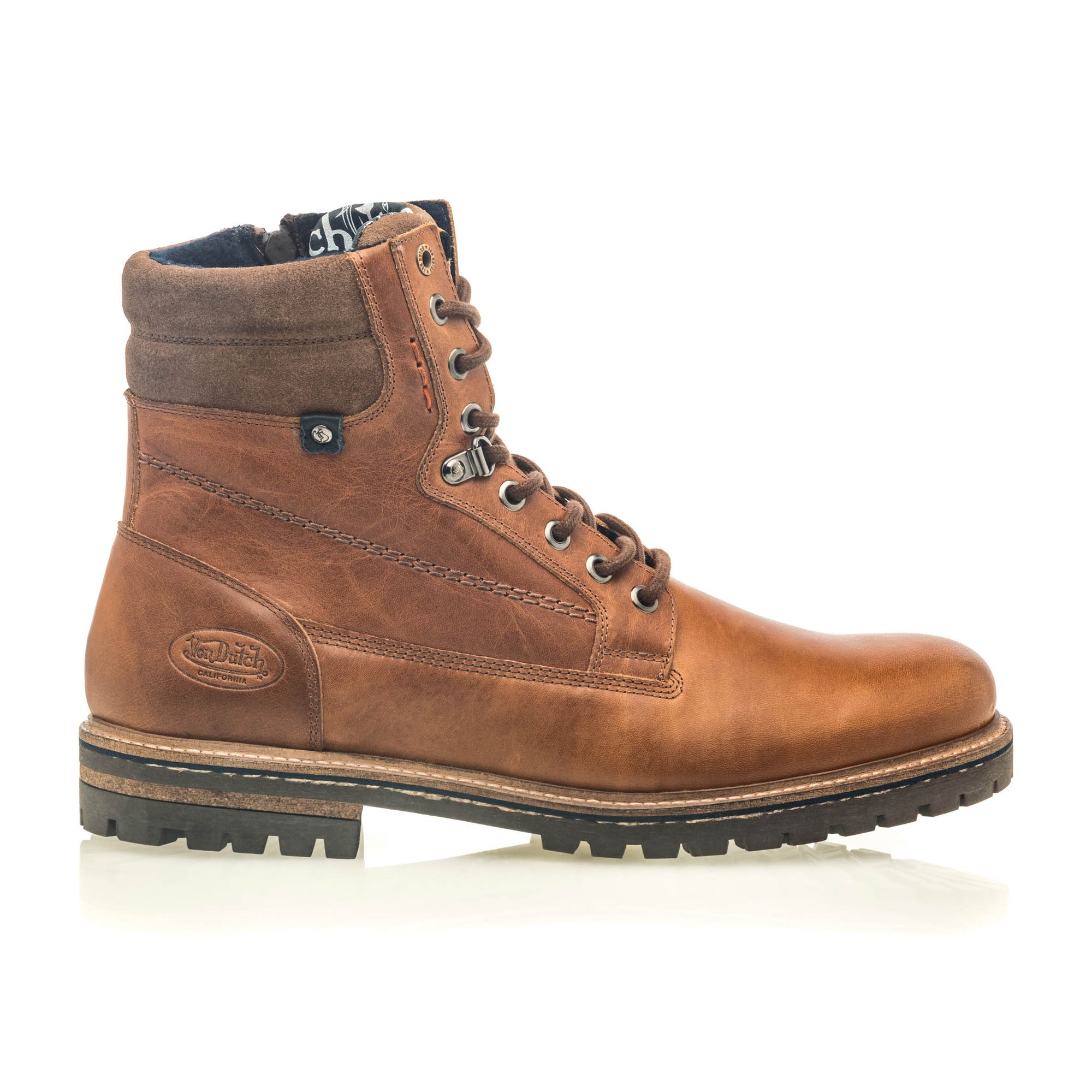 Boots Homme en cuir cognac