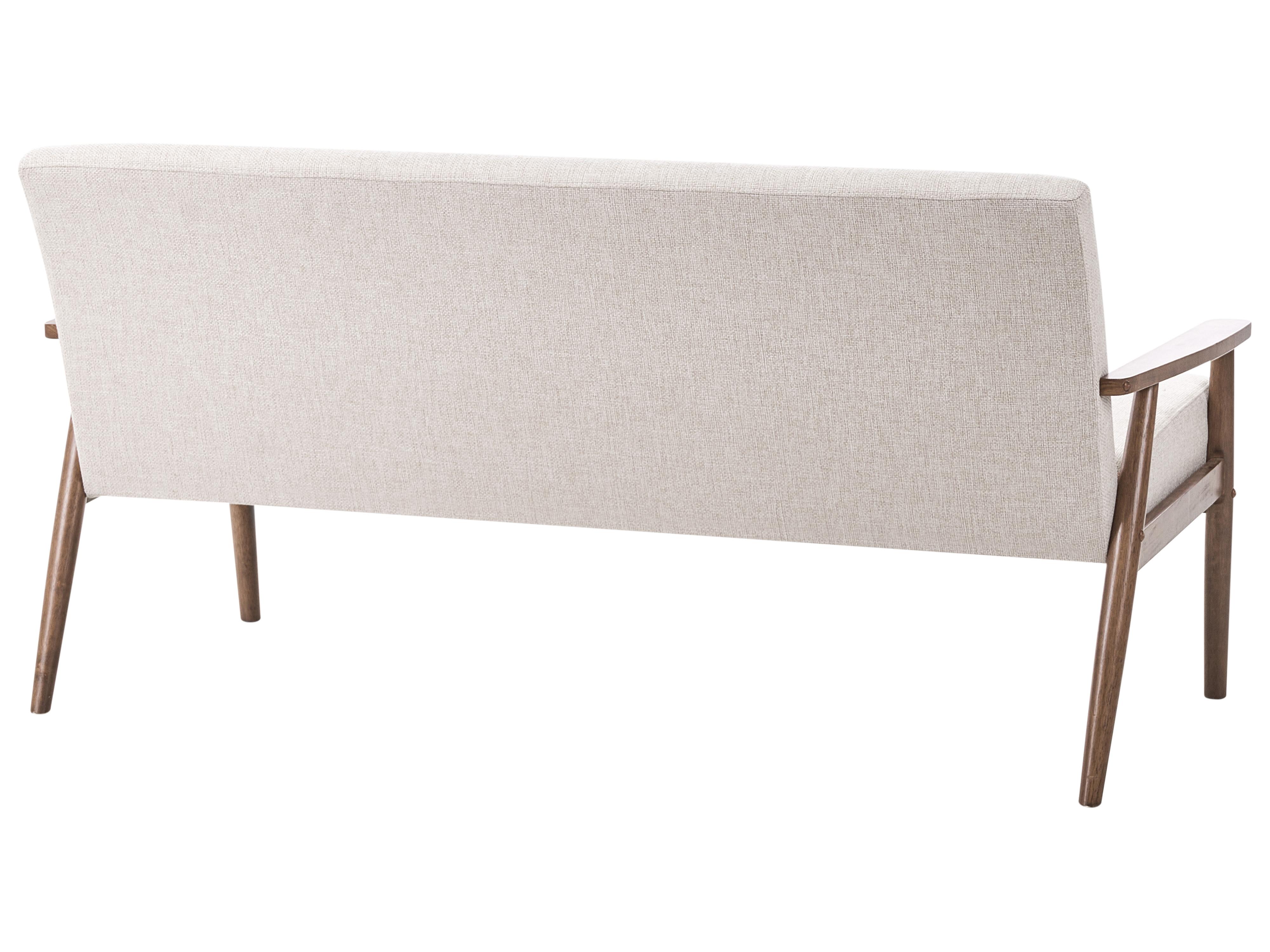 Bank 3-zits ESRUM Stof Donkerbruin/beige