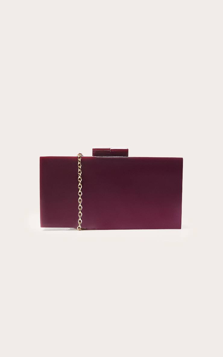 Prune Pochette Rigide Rectangulaire Effet Écaille De Tortue
