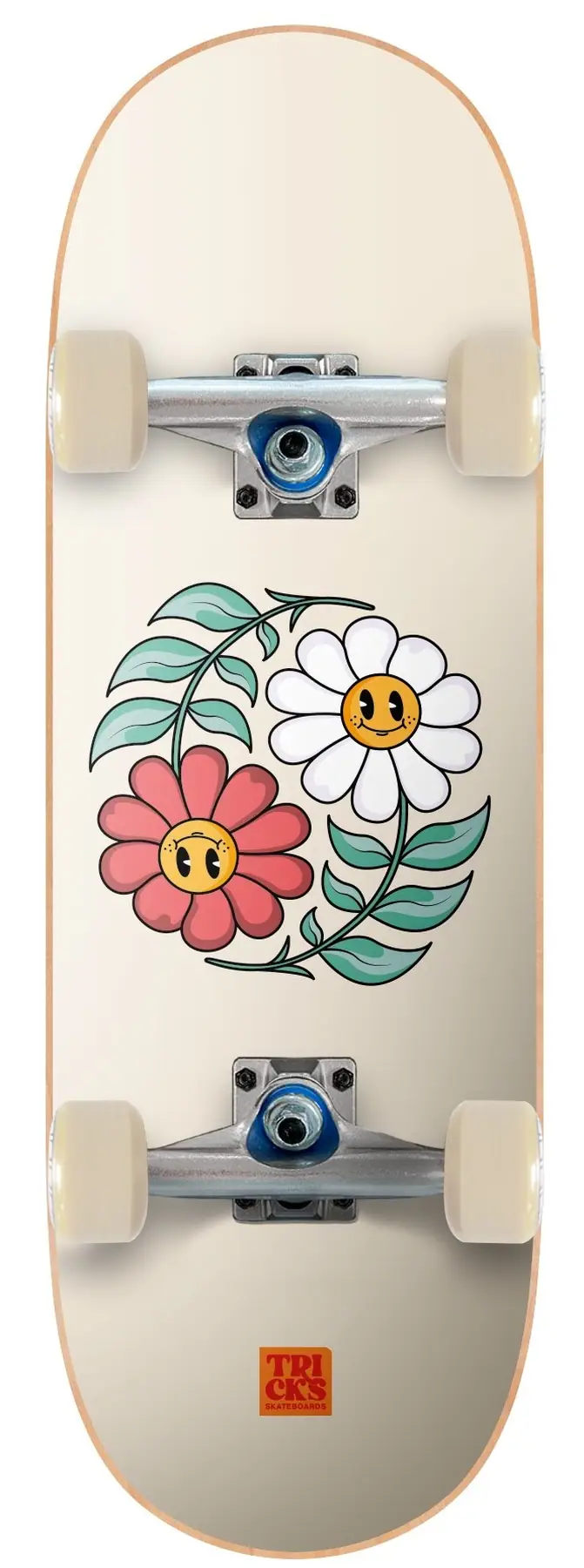 Tricks Soft Top Yin Yang Flowers Komplet Skateboard - Børn Skateboards