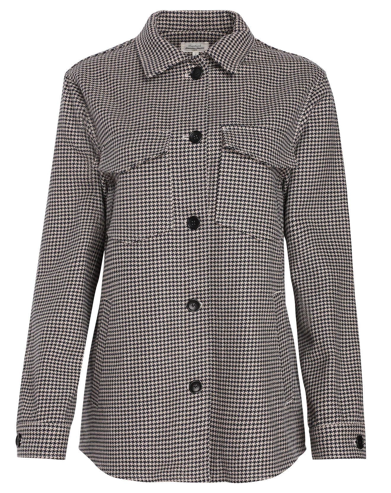 Hartford Veste surchemise en Coton & Lin Velim beige/noir