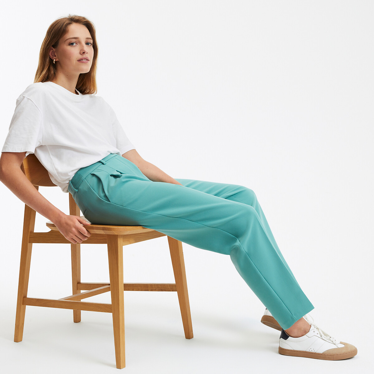COLEÇÕES LA REDOUTE<br>Calças 7/8 com pregas
