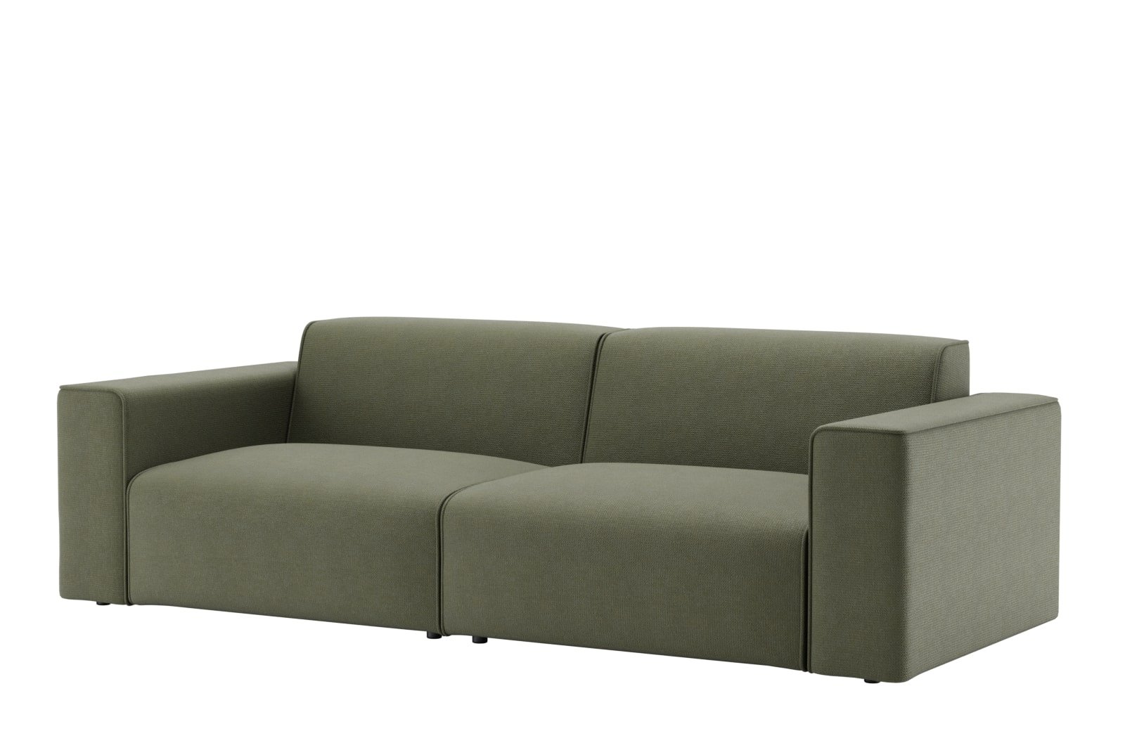 Enjoy 3-seter Tekstil Mito 55 Pale Green med sorte ben