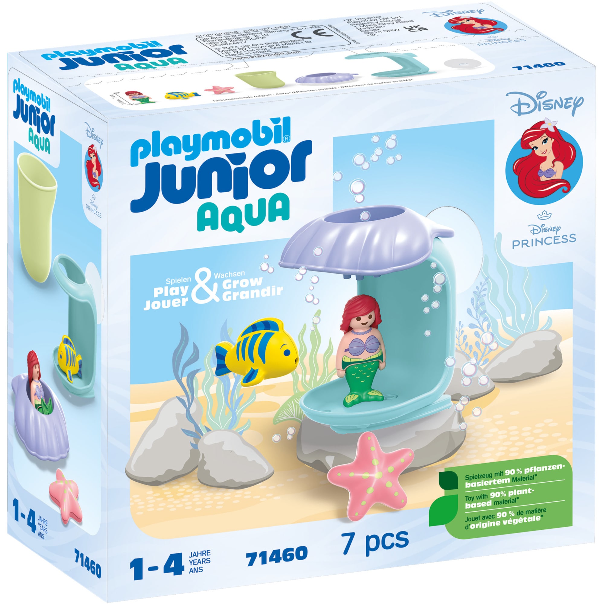 PLAYMOBIL Konstruktionsspielzeug Junior Aqua & Disney: Arielles Muscheldusche