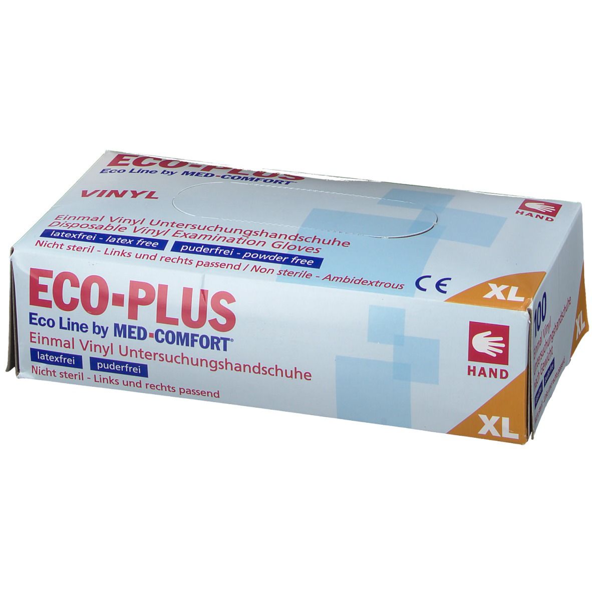 Eco-Plus Vinyl Handschuhe Gr. XL unsteril puderfrei weiß