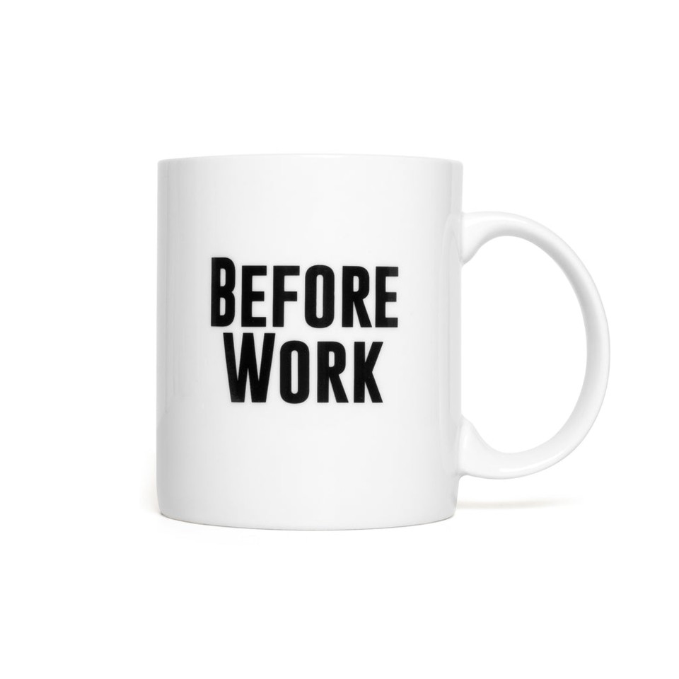 Before Work, After Work Mug & Wine Mug & Glass Set