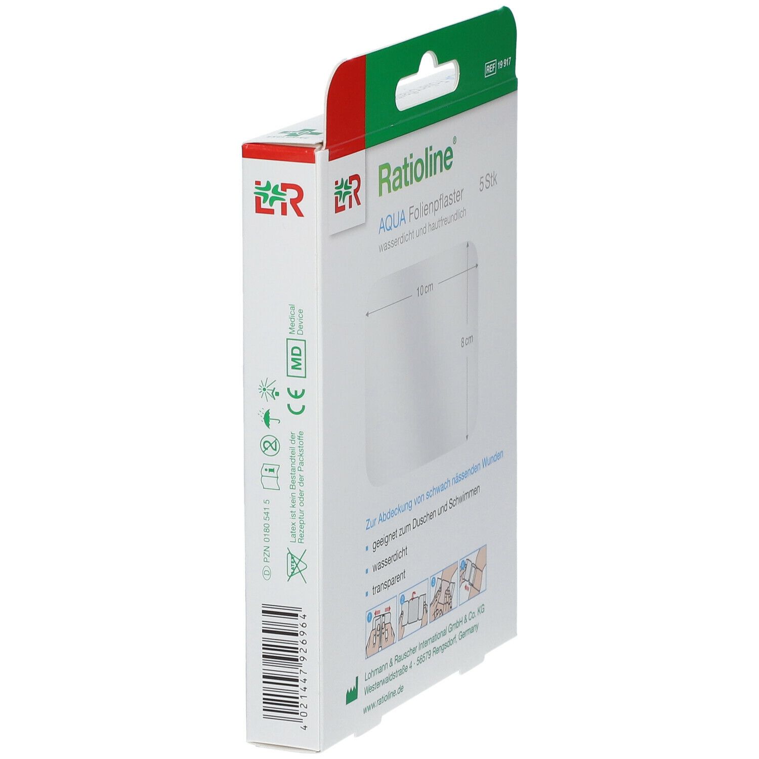 Ratioline® aqua Duschpflaster, transparent  8 x 10 cm