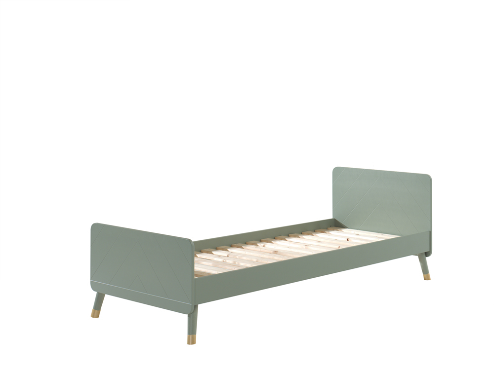 Einzelbett BILLY - olivgrün - 90x200 cm