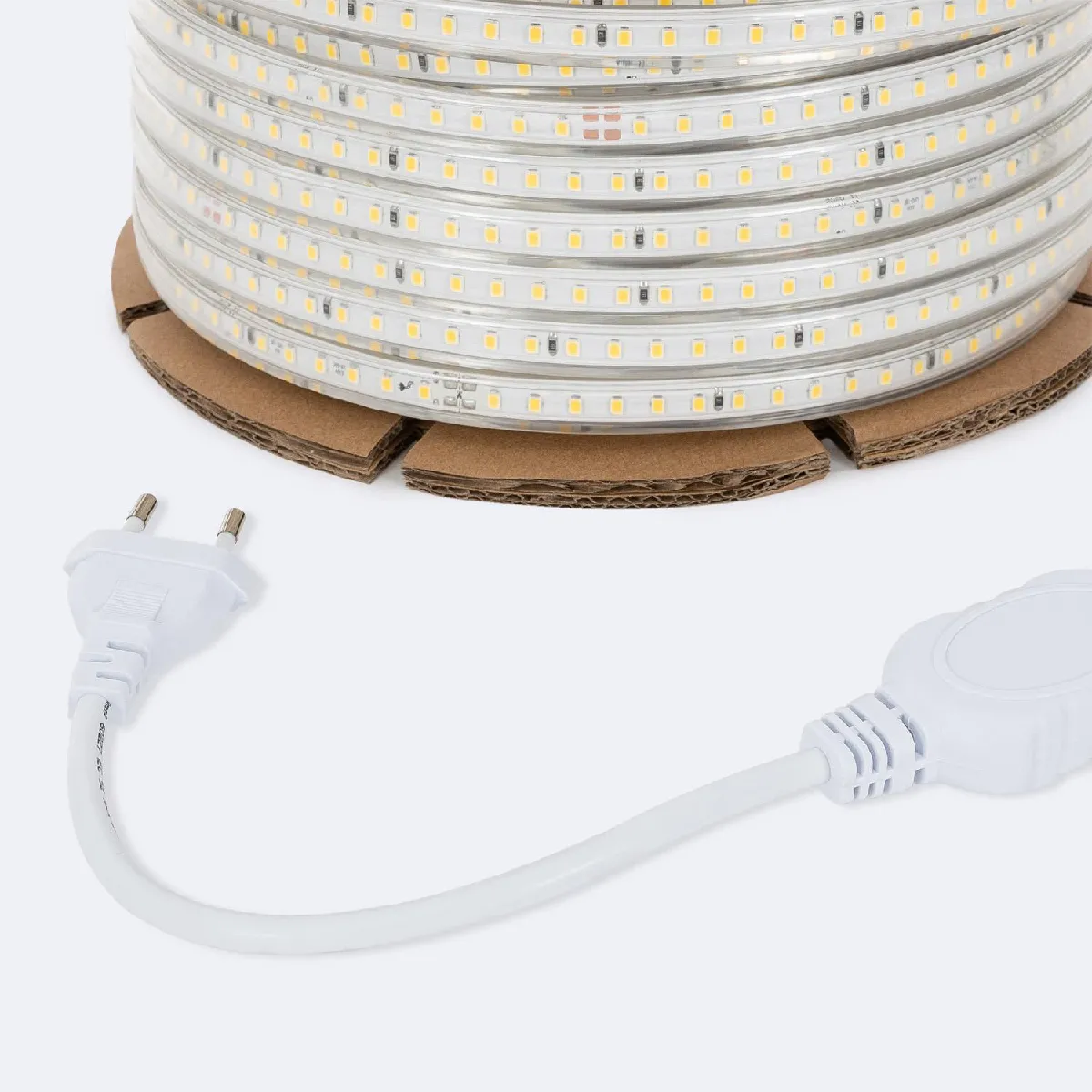 Ledkia Bobine Ruban LED Dimmable 220V SMD2835 50m - Blanc chaud