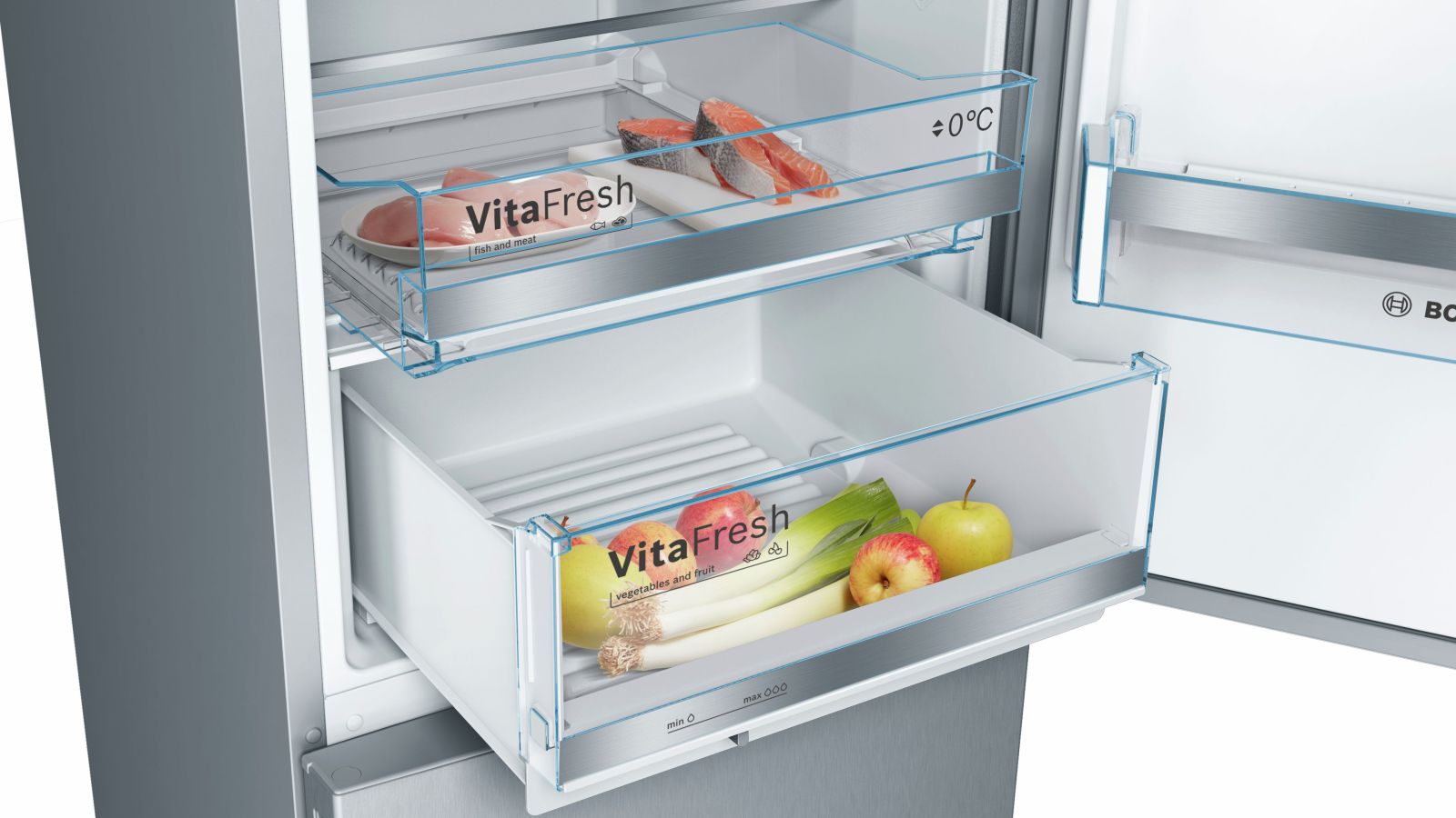 BOSCH Kühl-Gefrierkombination KGE398IBP - Edelstahl - B