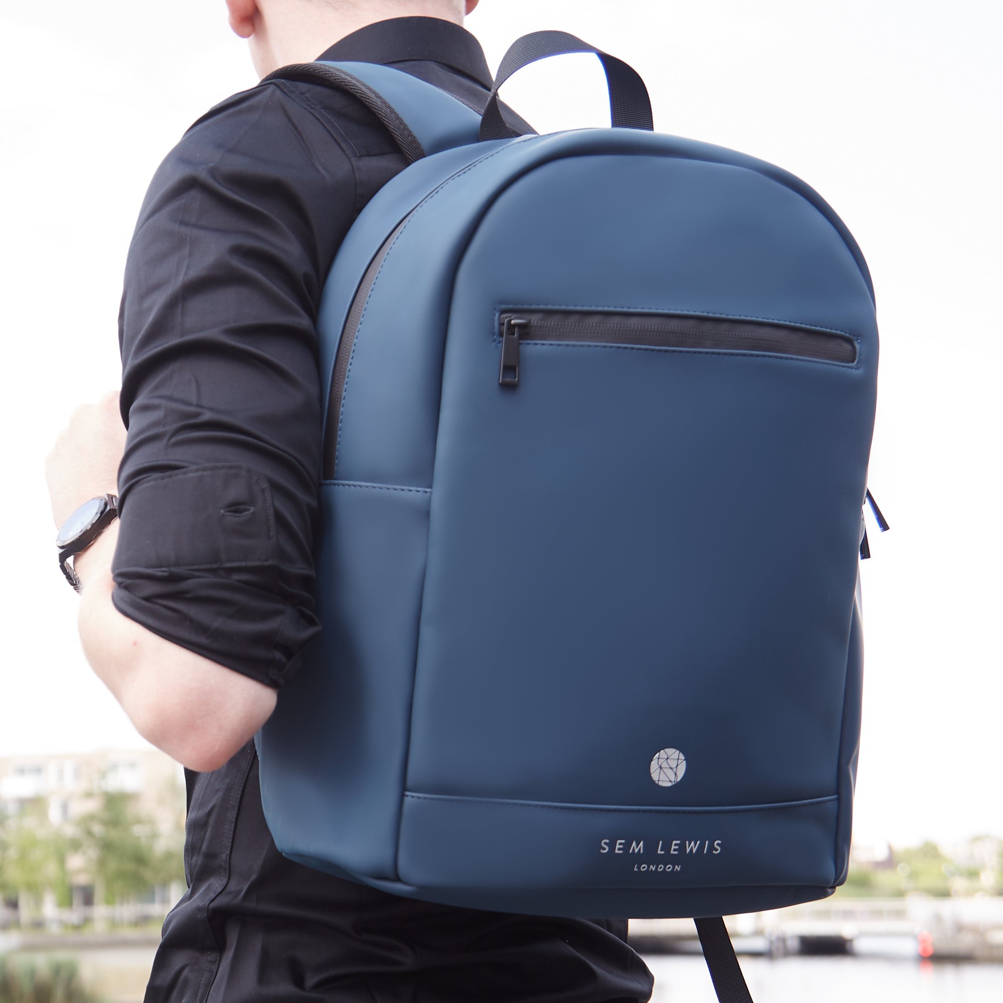 laptoptas, rugzak Sem Lewis Sem Lewis Blauw