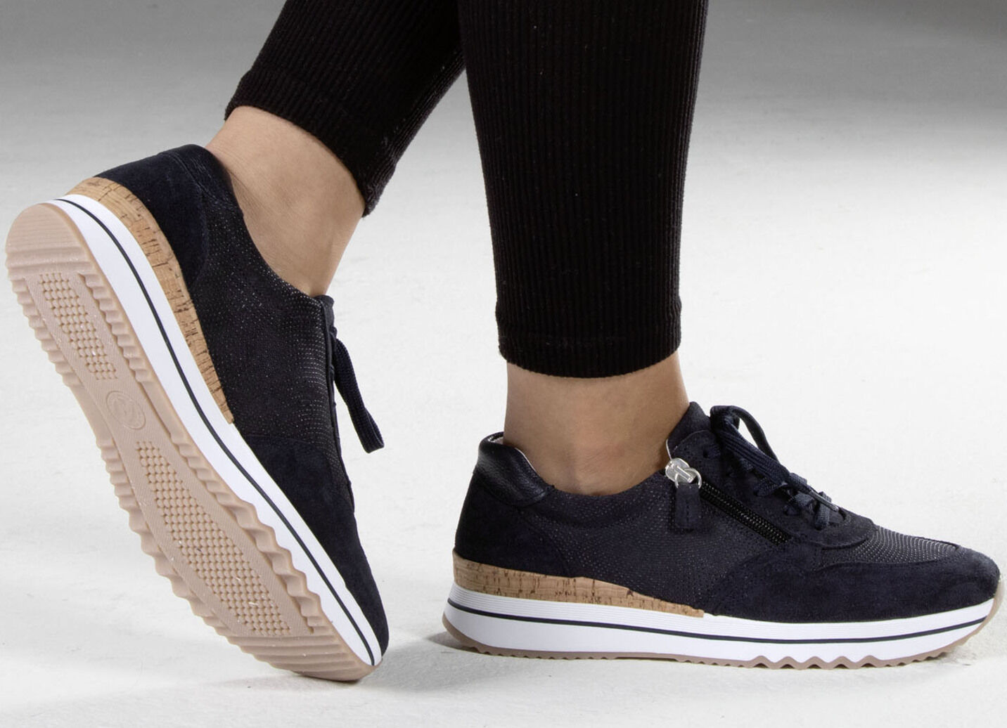 ELENA EDEN Sneaker mit Schnürung und Seitenreissverschluss