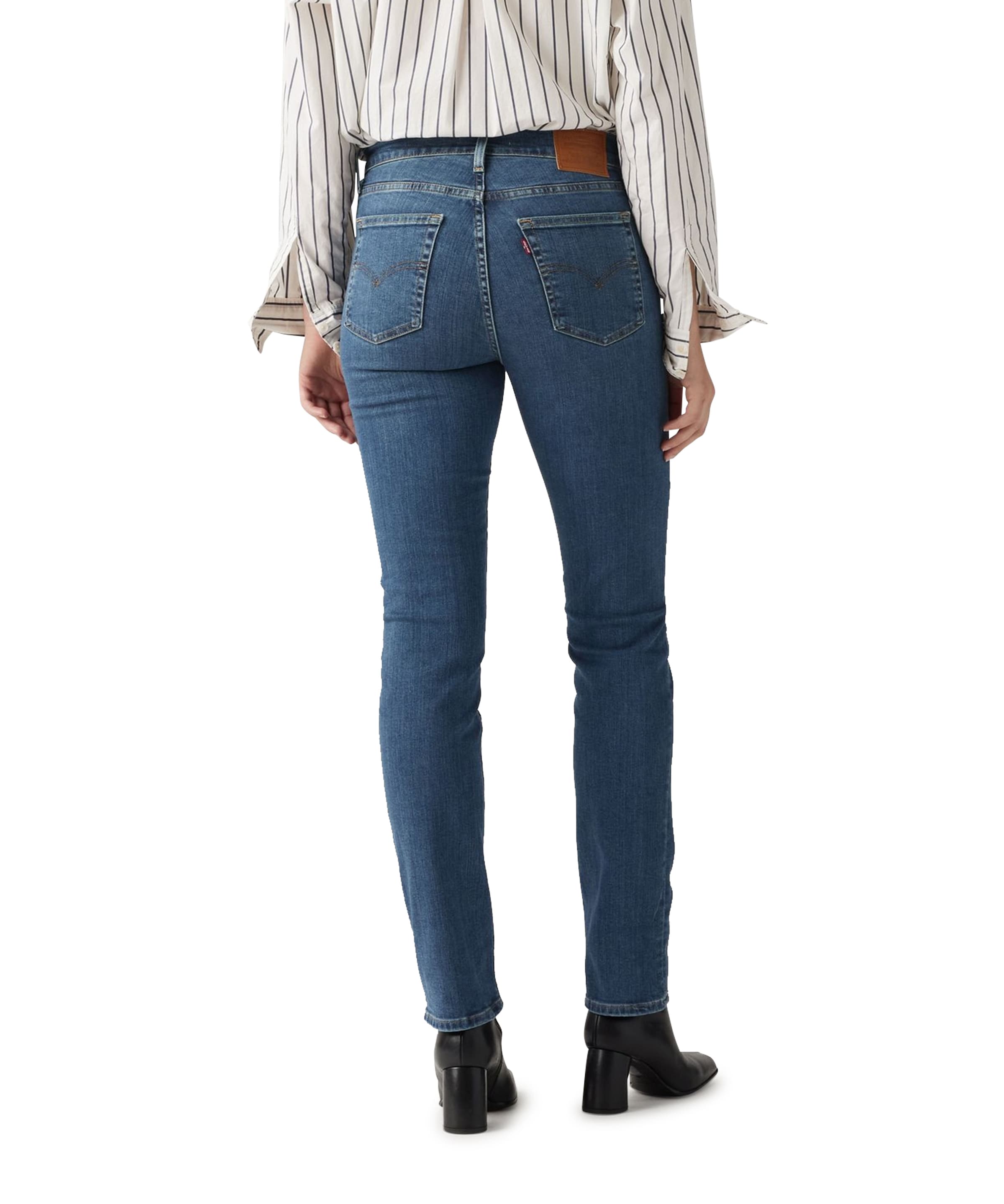 Levi's 724 High rise straight dames jeans blauw