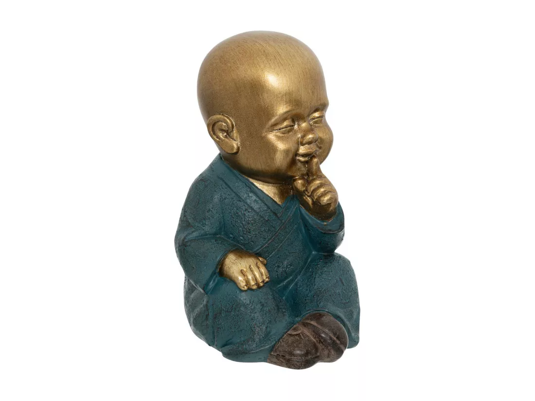 Set de 3 Statues Bouddha Sagesse H 21 cm