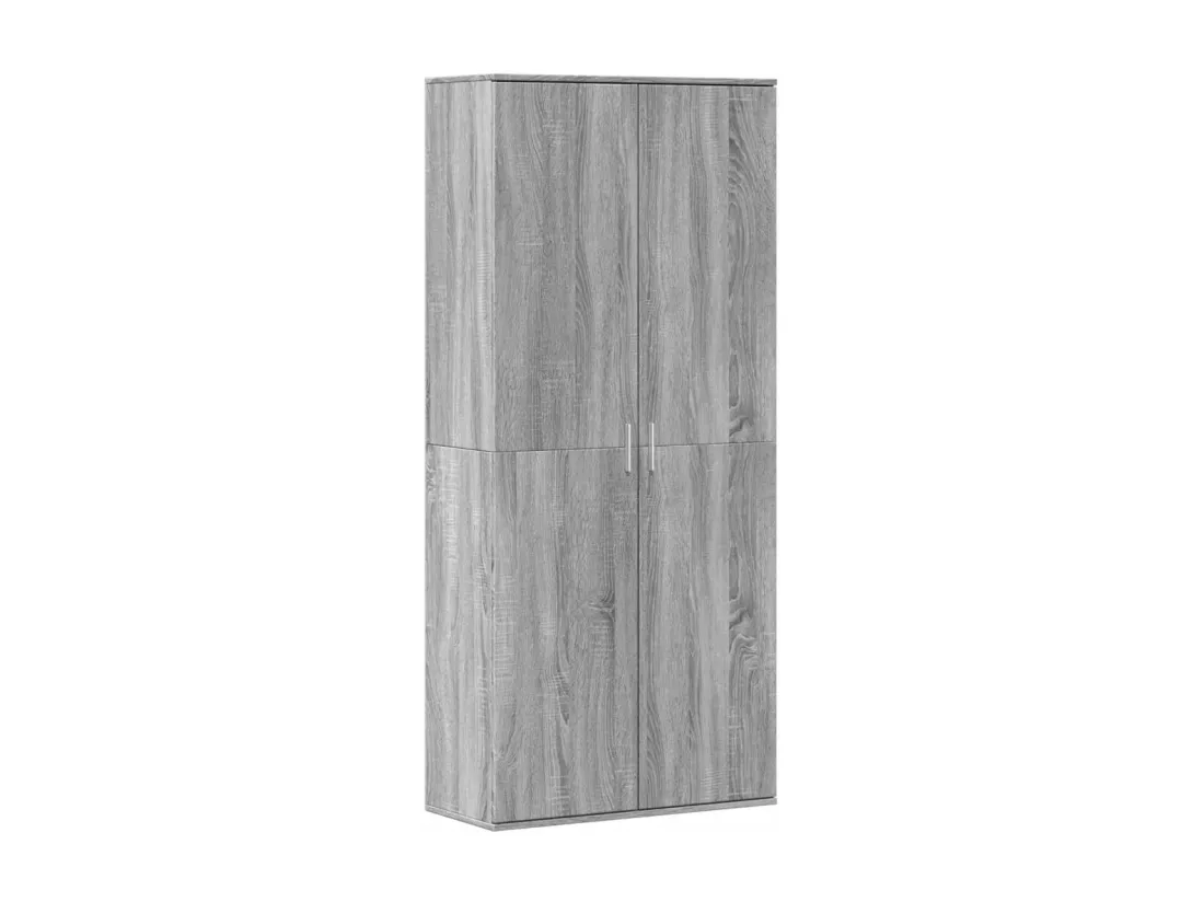 Buffet haut sonoma gris 80x35x180 cm bois d'ingénierie