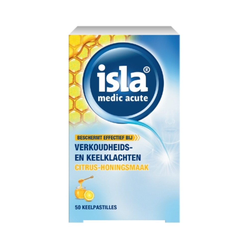 Isla Medic Acute Citrus-Honingsmaak50 tabletten