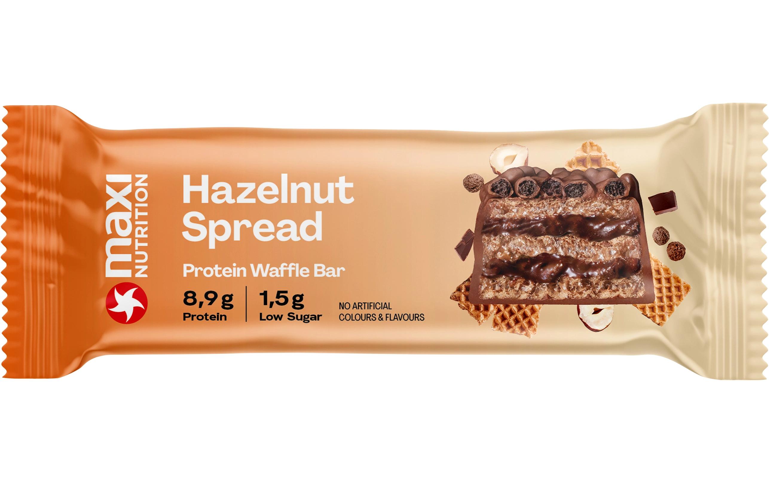 Riegel Waffel Hazelnut Spread, Box: 12x 39gProteinriegel