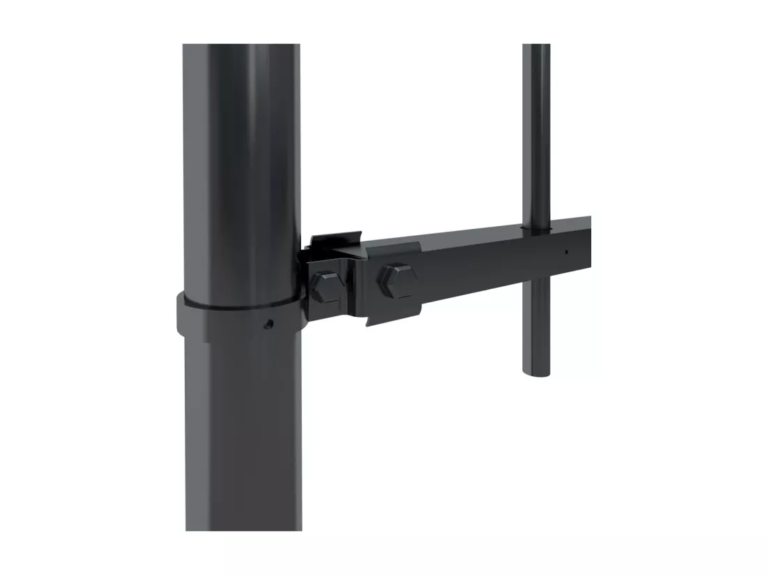 Cl?ture de jardin avec dessus en cerceau Acier 15,3x1,2 m Noir
