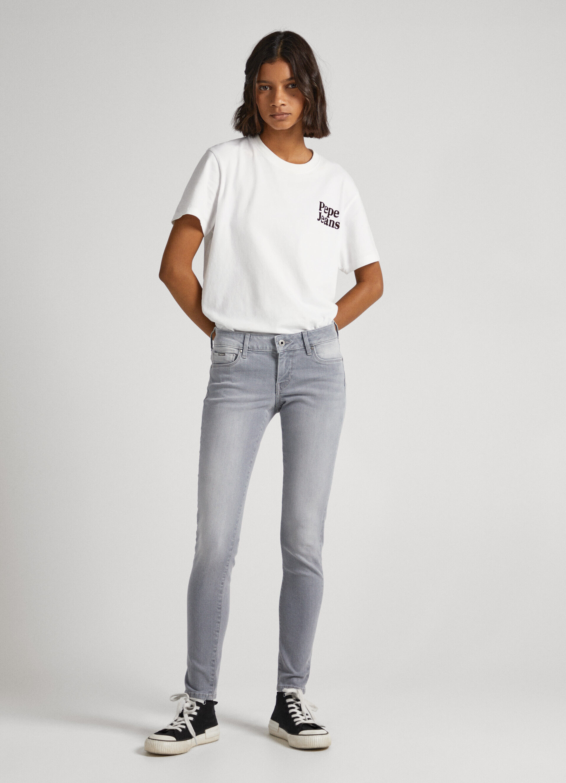 Calça jeans skinny SOHO FIT de cintura média - jeans