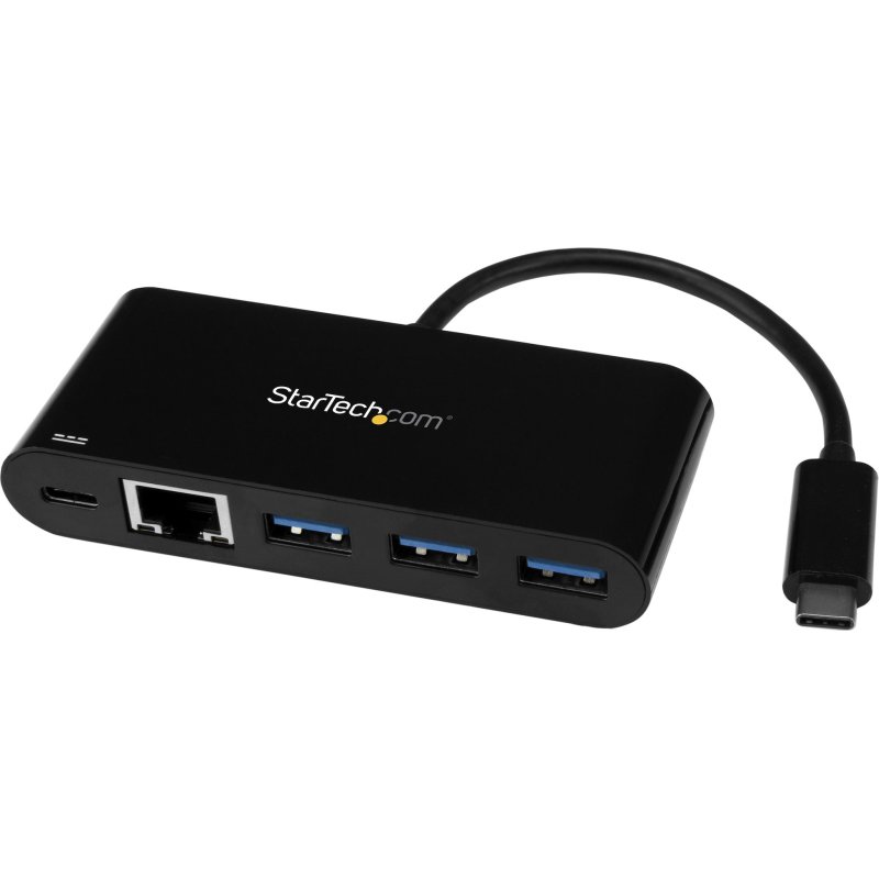 StarTech.com Hub USB 3.0 3 Ports avec Gigabit Ethernet et Alimentation Passthrough 60W - USB-C vers 3 x USB-A (USB 3.0 SuperSpeed 5Gbps) - Hub Adaptateur USB 3.2 Gen 1 Type-C