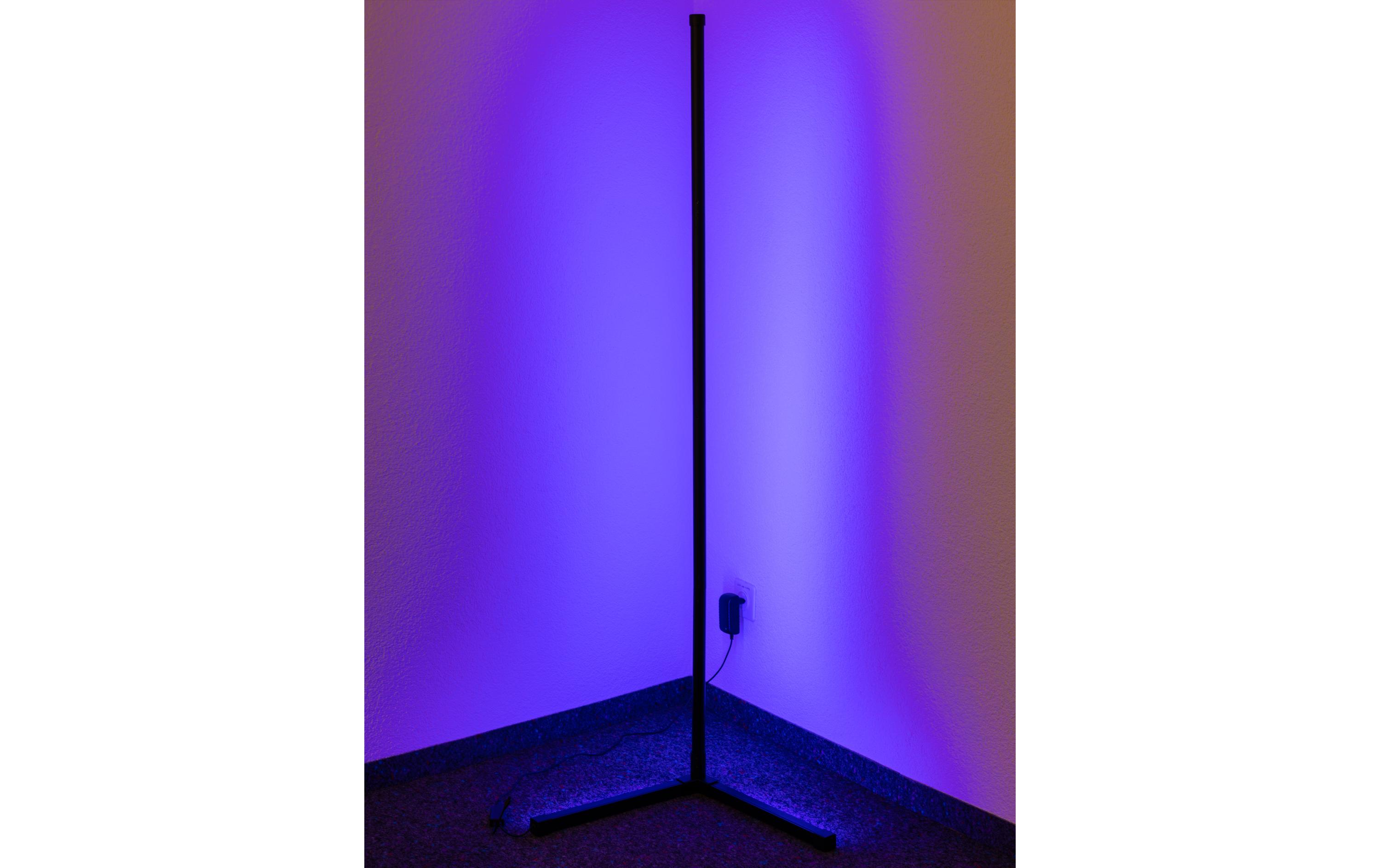 Stehleuchte LED Ambilight, Triangle, RGBW, SchwarzSteuerbare Stehlampe mit variabler Farbtemperatur