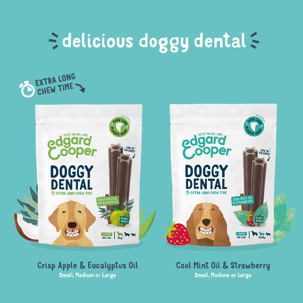 Edgard & Cooper Doggy Dental - Munt & Aardbei