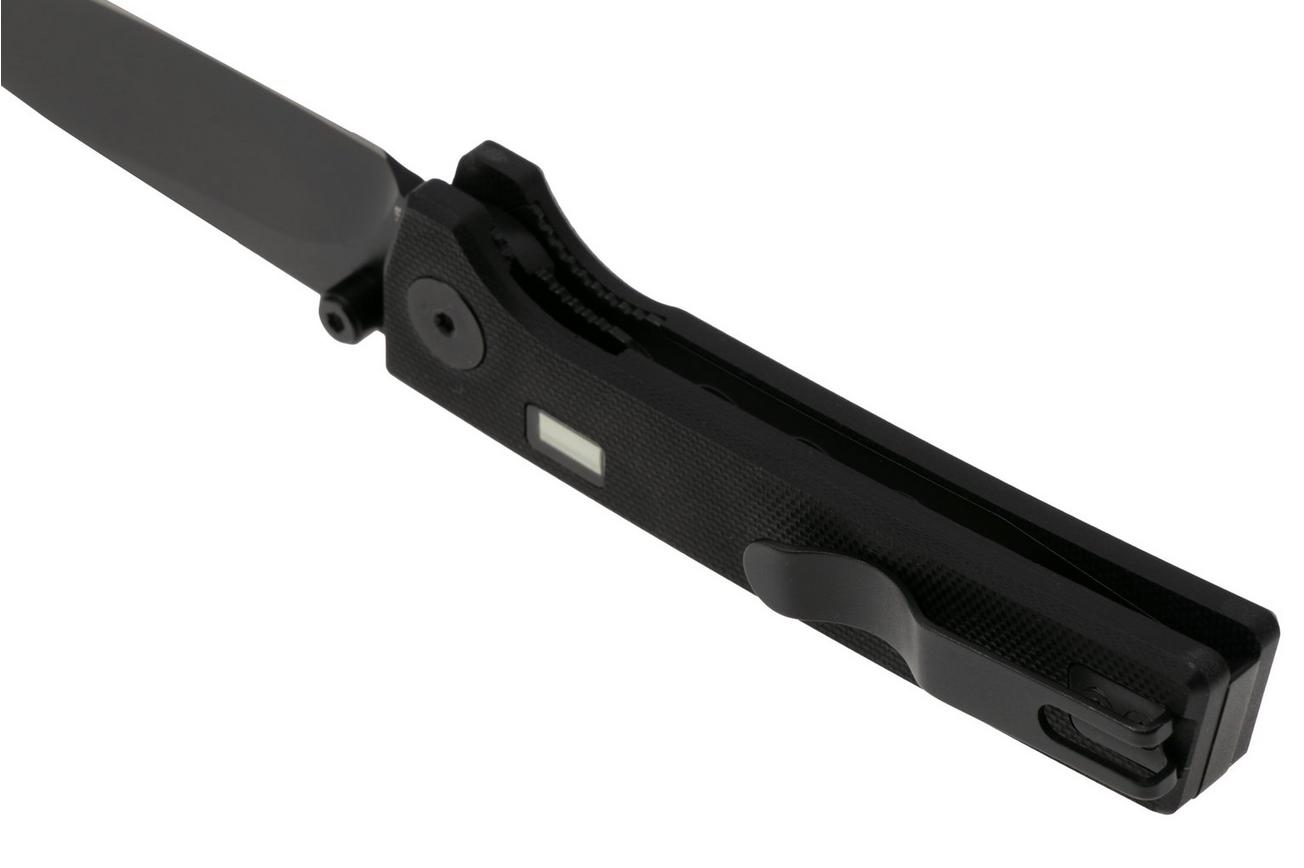 Glow Rhino Fermi FERMI-XG-GG, PVD D2, Black G10 Green Thumbstud, zakmes