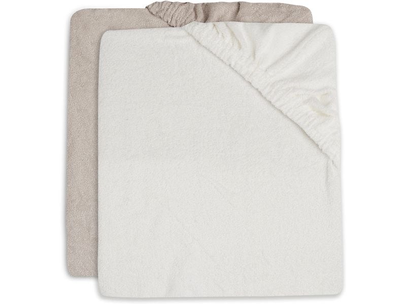 Jollein Wickelkissenbezug 2er Set Ivory/Nougat 50 x 70 cm Weicher Bezug für Wickelauflage