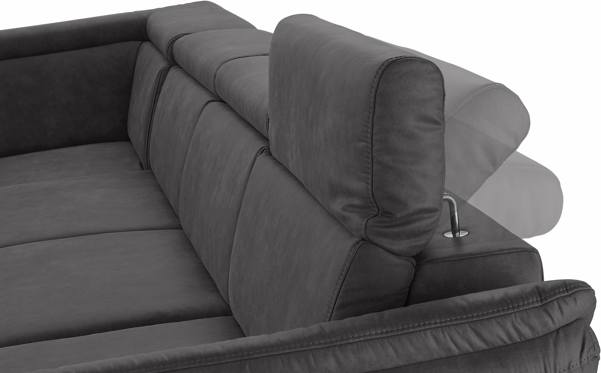 sit&more Wohnlandschaft »Avignon U-Form« wahlweise mit Bettfunktion und Stauraum, inklusive Kopfteilverstellung