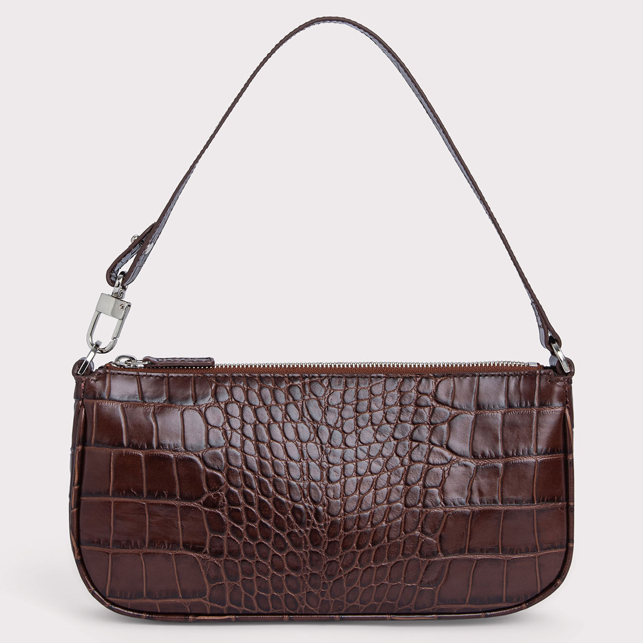 By Far Sac à main en Cuir Rachel marron -  13.5x27x4 cm