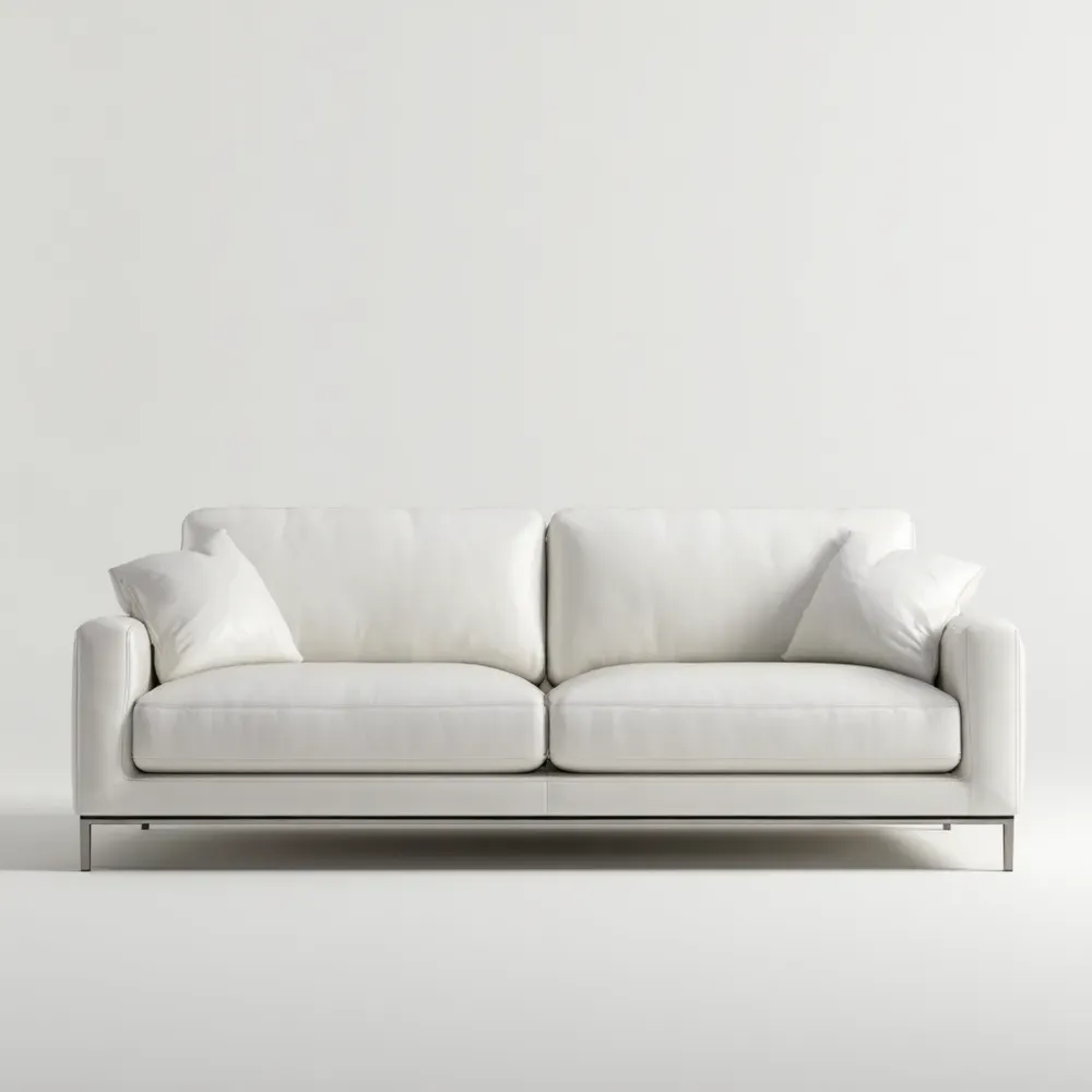 Zweisitzer-Sofa Leder 200x90x85 cm – Weiß – Zeitgenössisches Design