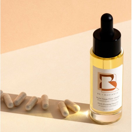 BE+RADIANCE Huile visage probiotiques et oméga 3