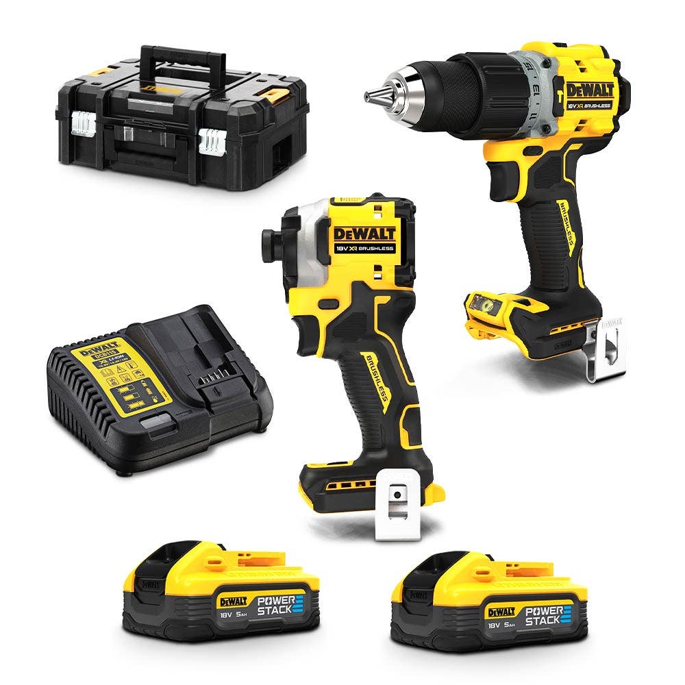 Kit combinado DEWALT 18V com 2 baterias de 5,0Ah (DCK2050H2T-XE)