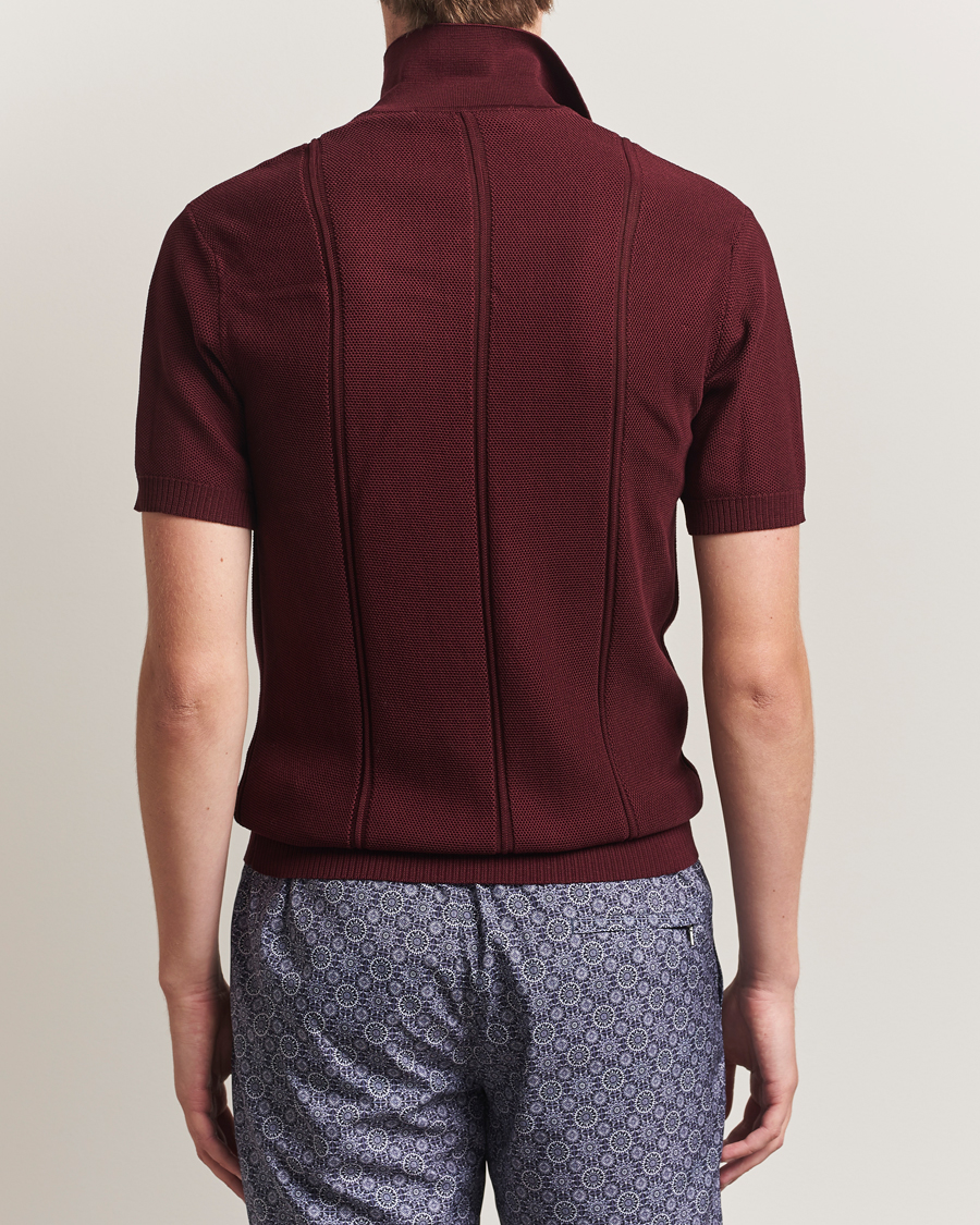 Orlebar Brown Horton Pique Texture Polo Damson